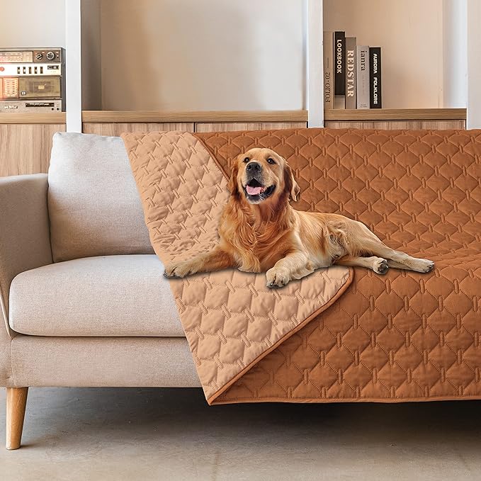 gogobunny 100% Double-Sided Waterproof Dog Bed Cover Pet Blanket Sofa Couch Furniture Protector for Puppy Large Dog Cat (68x82 Inch 1), Dark