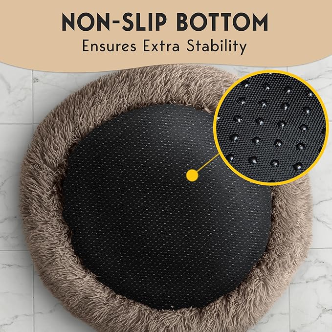 PetJett Calming Dog Bed 36'' Donut 100 lbs