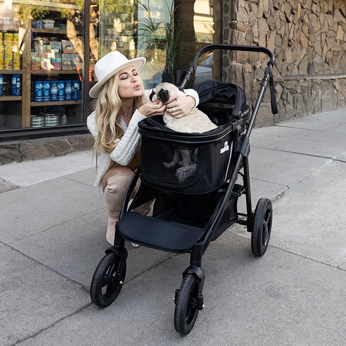 Dog Stroller Pet Cat Carrier 2-in-1 Travel