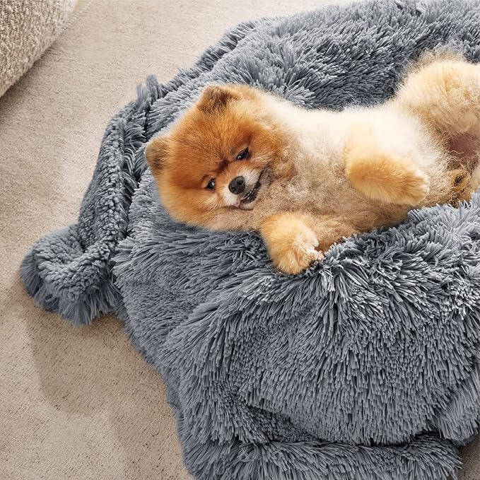 Bedsure Waterproof Dog Blankets for Small Dogs 25"x35", Grey