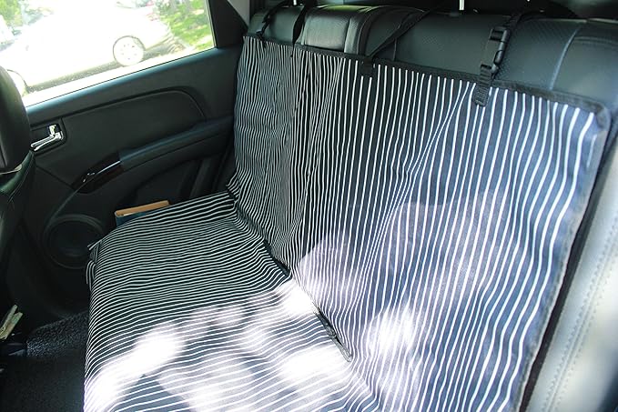 Pet Life ® Open Road Mess-Free Back Seat Safety Car Seat Cover Protector for Dog