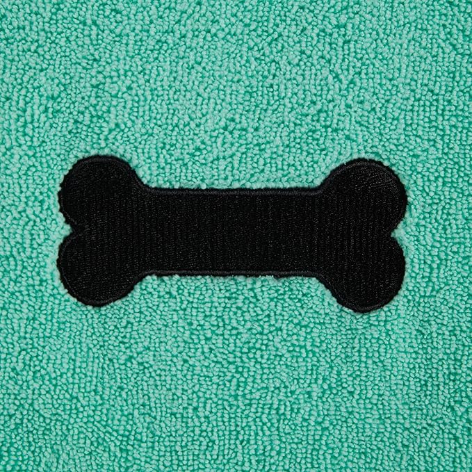 Bone Dry Pet Grooming Towel Collection Absorbent Microfiber X-Large 41x23.5", Embroidered