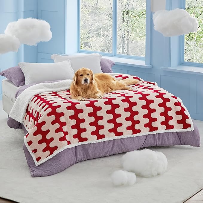 Lesure Waterproof Dog Blanket for Large Dogs 3D Textured