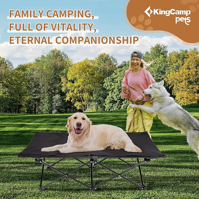 KingCamp Elevated Dog Bed with Separate Washable Sleeping Mat