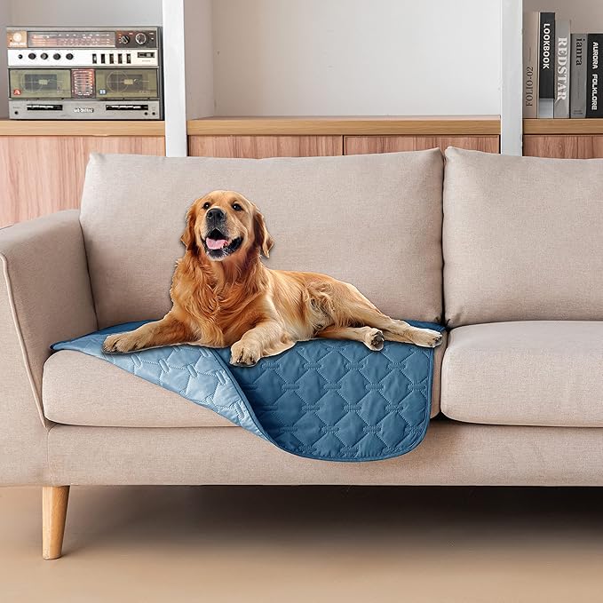 gogobunny 100% Double-Sided Waterproof Dog Bed Cover Pet Blanket Sofa Couch Furniture Protector for Puppy Large Dog Cat (30x30 Inch 1), Dark