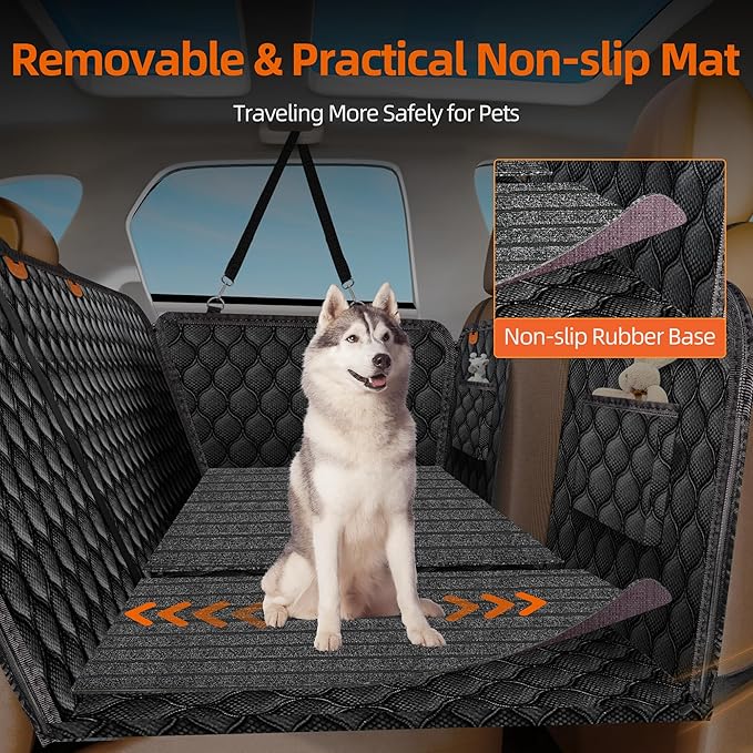 Back Seat Extender for Dogs with Non-Slip Mat 40/60 Split 100% Waterproof