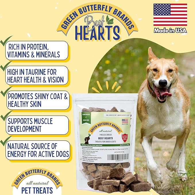 Freeze Dried Beef Heart Dog Treats Made In