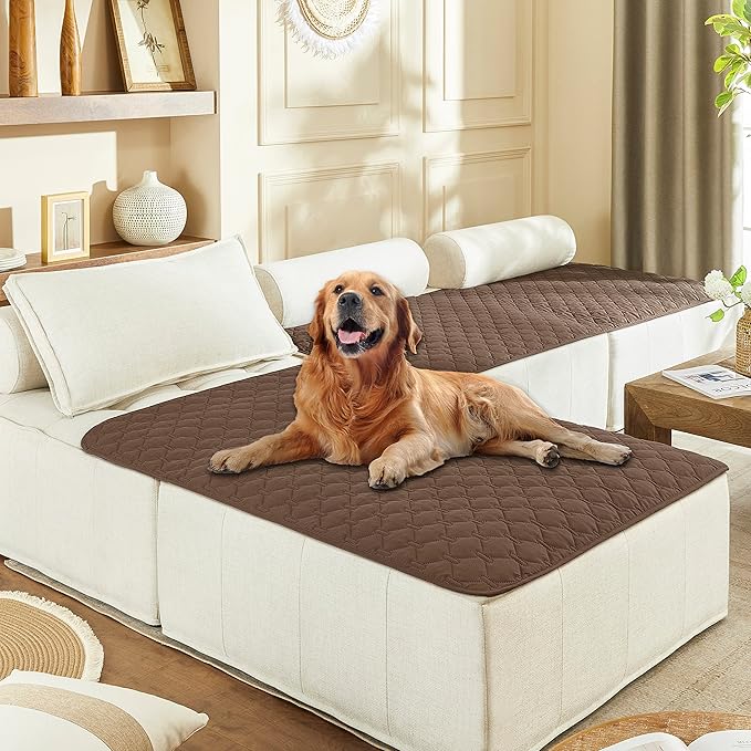 gogobunny 100% Double-Sided Waterproof Dog Bed Cover Pet Blanket Sofa Couch Furniture Protector for Puppy Large Dog Cat (40x50 Inch 1), Dark