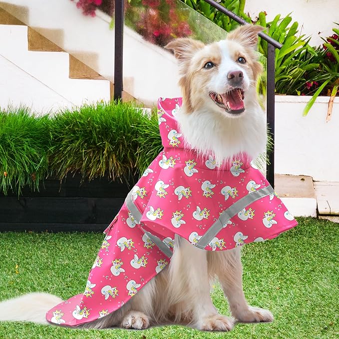 NACOCO Large Dog Raincoat Adjustable