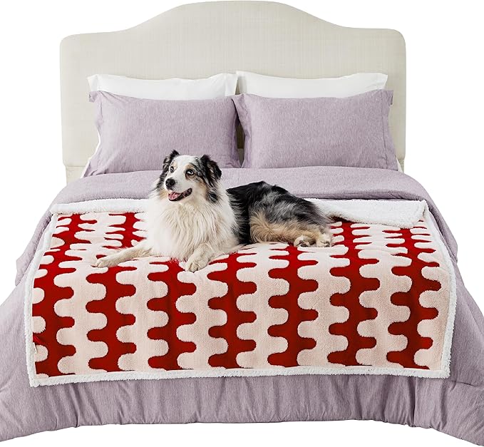 Lesure Waterproof Dog Blanket for Large Dogs 3D Textured