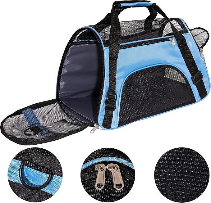 Pet Carrier Cat Cattier Soft-Sided Carriers for Cat Carriers Dog Carrier for Small Medium Cats Dogs Puppies Pet Carrier Airline Approved up to 15 Lbs Cat Dog Pet Travel Carrier (Medium