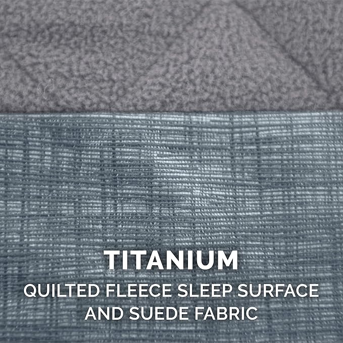 Furhaven Replacement Dog Bed Cover Quilted Fleece & Suede Print Chaise