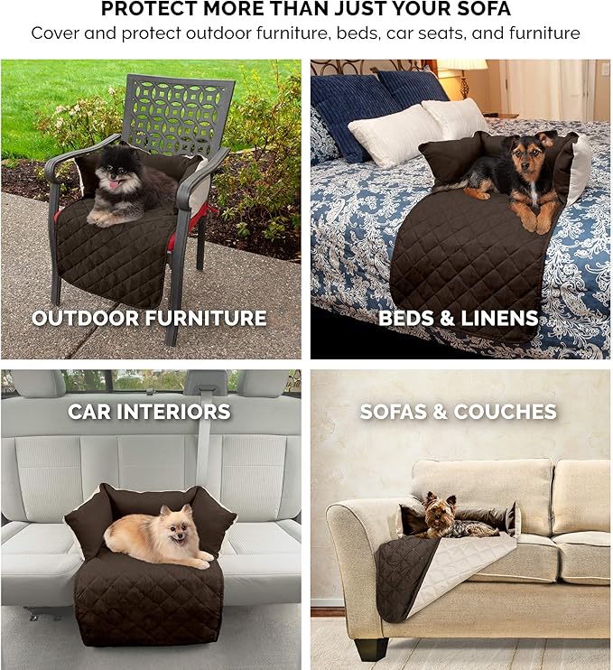 Furhaven Water-Resistant & Reversible 42" Wide Seat Cover Protector for Dogs & Cats