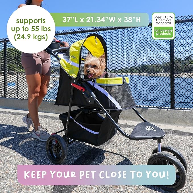 Petique Revolutionary Durable Pet Stroller 55LBS -