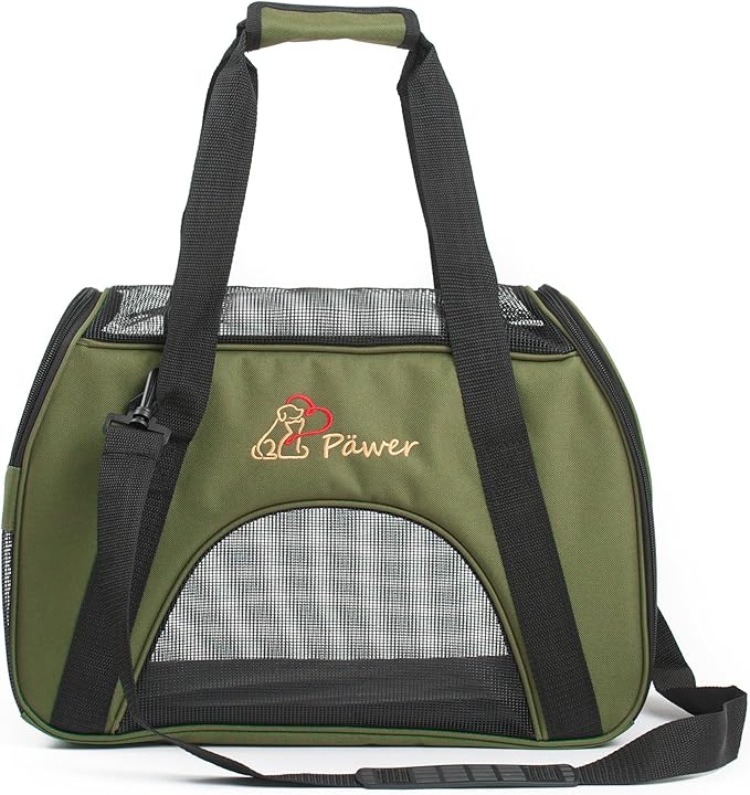 Soft-Sided Pet Carrier for Cat and Small Dog 600D Oxford 2 Mesh