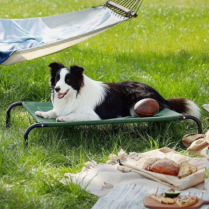 Bedsure Large Elevated Cooling Outdoor Dog Bed 49 inches