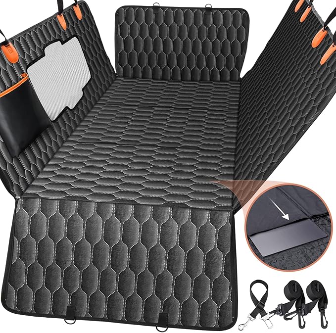 XL Back Seat Extender for Dogs-Supports 400lb Bottom-Detachable,600D Heavy
