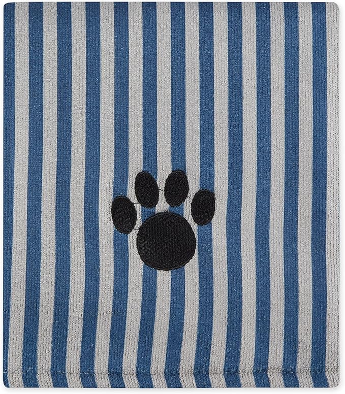 Bone Dry Pet Grooming Towel Collection Absorbent Microfiber X-Large 41x23.5", Striped