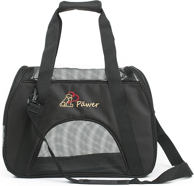 Soft-Sided Pet Carrier for Cat and Small Dog 600D Oxford 2 Mesh