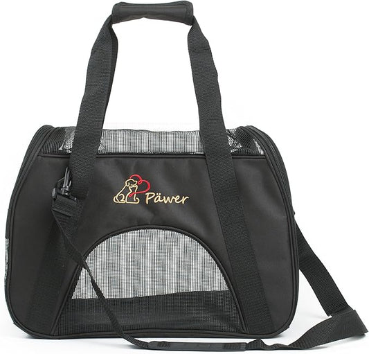 Soft-Sided Pet Carrier for Cat and Small Dog 600D Oxford 2 Mesh