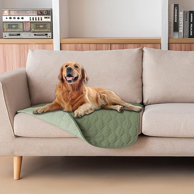 gogobunny 100% Double-Sided Waterproof Dog Bed Cover Pet Blanket Sofa Couch Furniture Protector for Puppy Large Dog Cat (30x30 Inch 1), Dark