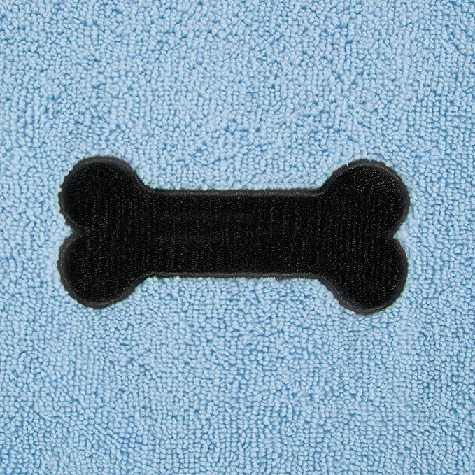Bone Dry Pet Grooming Towel Collection Absorbent Microfiber X-Large 41x23.5", Embroidered