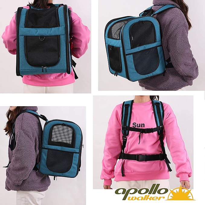 Apollo Walker Pet Carrier Backpack for Large/Small Cats and Dogs