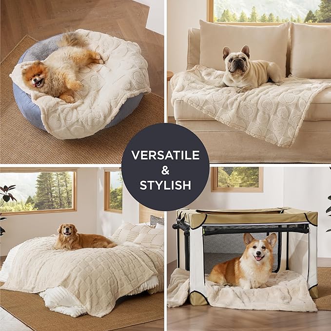 Bedsure Dog Blanket for Large Dogs Washable 300GSM Coral 60x80IN