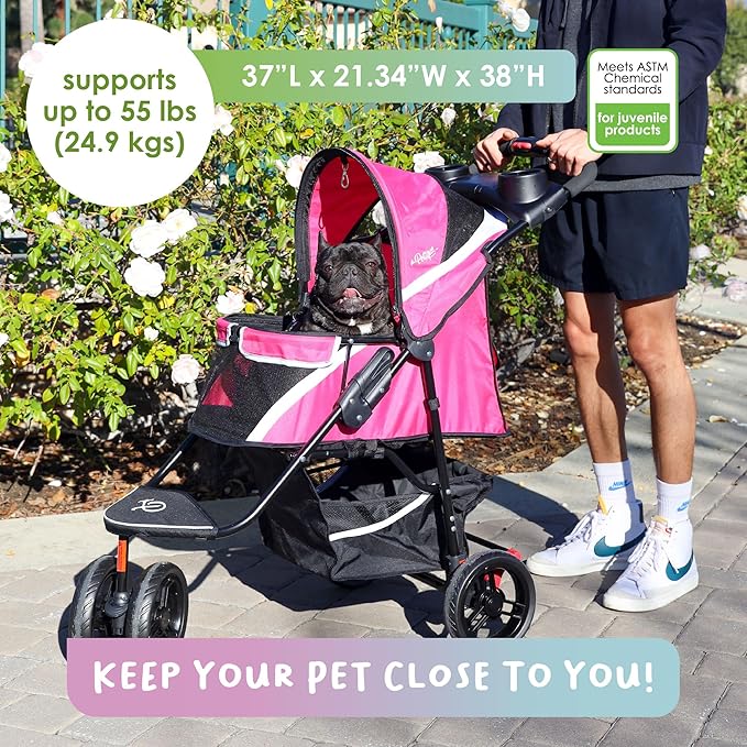 Petique Revolutionary Durable Pet Stroller 55LBS -