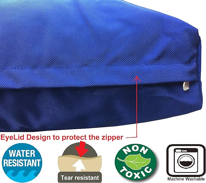 Dogbed4less Large 1680 Ballistic Heavy Duty Dog Pet Bed External Zipper Duvet Cover 41X27X4 Inches,
