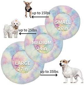 Geizire 24 inch Large Cat Bed Dog Bed for Cats Bed(24'', Rainbow)