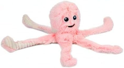 Best Pet Supplies OctoMutant Crinkle Plush Dog Toys for Interactive Play, Puppy and Senior Indoor Play, Colorful Octopus Toy Shape, Soft Head Stuffing, Cute and Cuddly - Pink