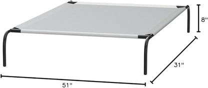 Amazon Basics Cooling Elevated Dog Bed with Metal Frame 51 x 31 x 8 Inch,
