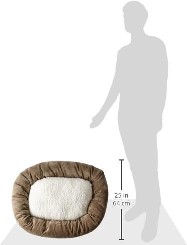 24 inch Vintage Villa Collection Sherpa Bagel Dog Bed