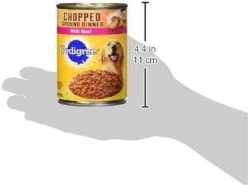 PEDIGREE CHOPPED GROUND DINNER Adult Canned Soft Wet Dog Food Variety Pack, with Chicken and with Beef, 13.2 oz. Cans (Pack of 12)