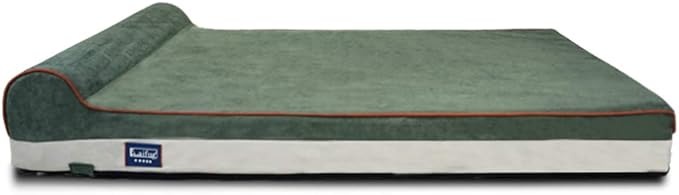 Laifug Orthopedic Memory Foam Dog Bed with Pillow and Durable Water Proof Liner & Removable Washable Cover & Smart Design Medium (34"x22"x7")