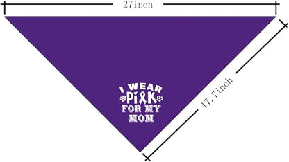 I Wear Pink for My Mom Dog Bandana (E29)