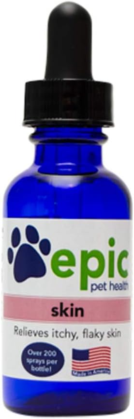 Skin - Natural, Electrolyte, Odorless Pet Supplement That Relieves Itchy, Flaky Skin Unscented Safe for All Animals Apply to Body, Food & Water Made in The USA (Dropper 1 Oz)