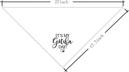 It's My Gotcha Day Dog Bandana, White Dog Bandana, Happy Gotcha Day, Dog Adoption Day, Pet Bandanas, Accessories for Dog Lover, Adoption Day Gifts, Pet Scarf (C54)