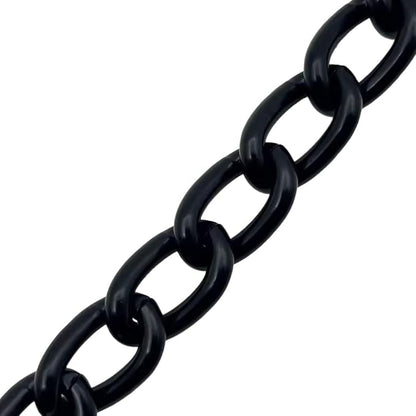 Matte Black Dog Choke Collar Slip P Chain