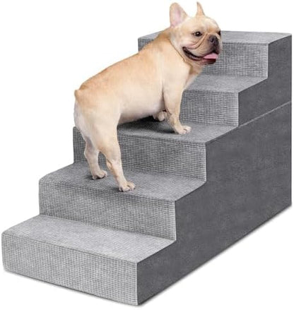 Heeyoo Dog Stairs for Small Dogs 5-Step Dog 23" High