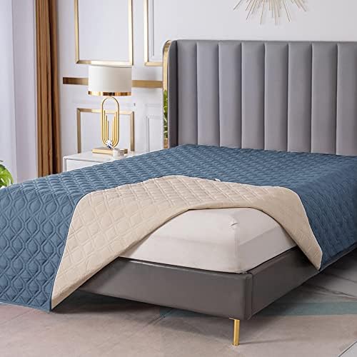 RBSC Home Waterproof Blanket Dog Bed Cover Non Slip Large Sofa Cover Incontinence Mattress Protectors for Pets Dog Cat (68x82, BlueGrey)