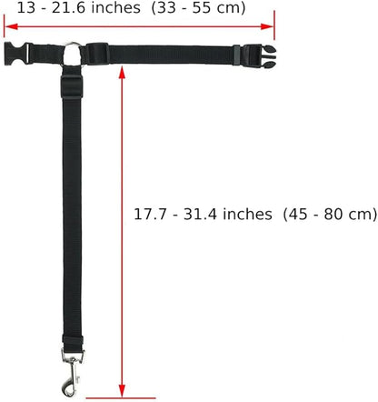 3 Pieces Dog Car Seatbelt Headrest Restraint 2 in 1 Adjustable