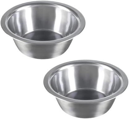 Set of 2 Stainless-Steel Dog Bowls 8oz Each