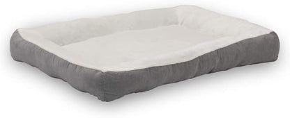 Happycare Textiles Rectangle Gray low bumper pet bed 40 x 30 inches,