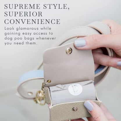 Leather Poop Bag Holder- Versatile Vegan Leather Waste Bag Holder for Dog Poop