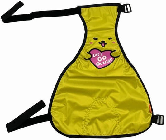 Waterproof Dog Belly Vest, Lightweight Breathable Outdoor Indoor - Clean & Dry in Rain Snow Mud (Yellow, Let's Go, L)