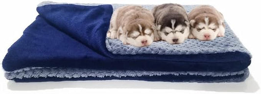 24 X 32 Premium Fluffy Fleece Dog, Puppy or Kitty Blanket. Soft and Warm Pet Throw for Puppies, Dogs & Cats.