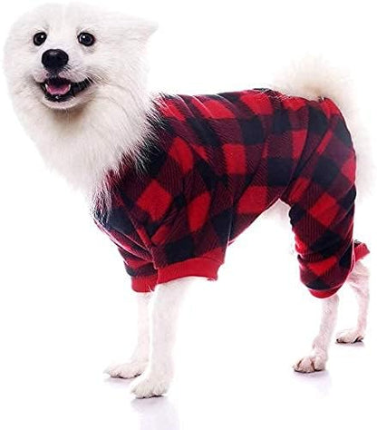 SCENEREAL Dog Pajamas for Small to Large Dogs Soft Pet Sweater Clothes Warm Puppy Onesie Outfits for Doggie Winter Christmas