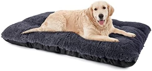 JOEJOY Large Dog Bed Crate Pad 40" x 27", Grey